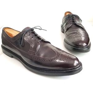 ALLEN EDMONDS MacNeil Wingtip Oxfords 9097 Burgundy Shell Cordovan Leather Shoes